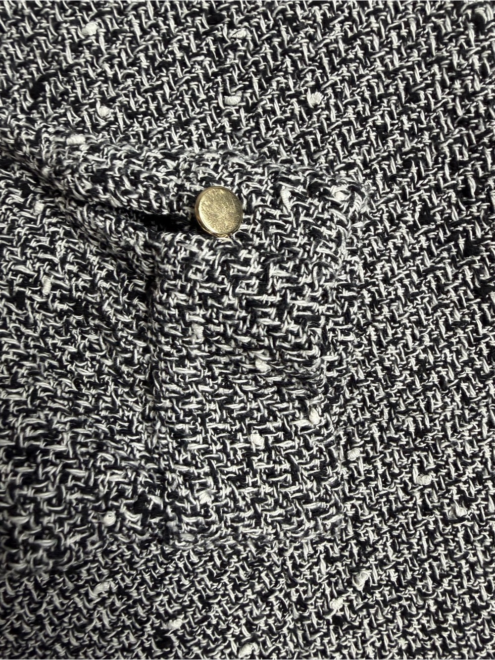 ZARA Preppy Tweed Contrast Bib Collar Dress  XL Pre‑Loved Chic dark academia - Picture 5 of 7